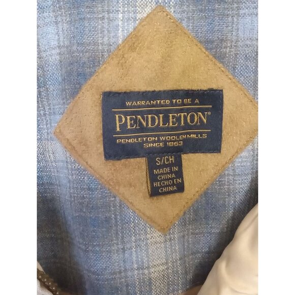 Pendleton Sherpa Outer Full Zip Jacket With Plaid Accents Ladies Size Small - Picture 10 of 10